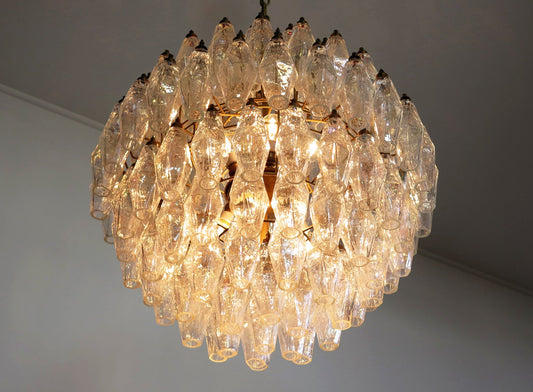 Murano takkrona Poliedri Ø60 - 140 glas