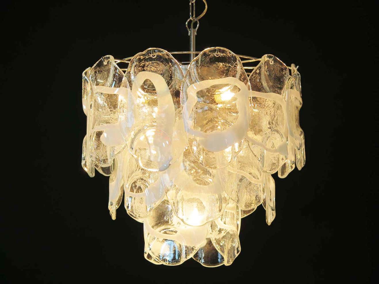 Murano takkrona Lattimo Mazzega Ø48 - 23 glas