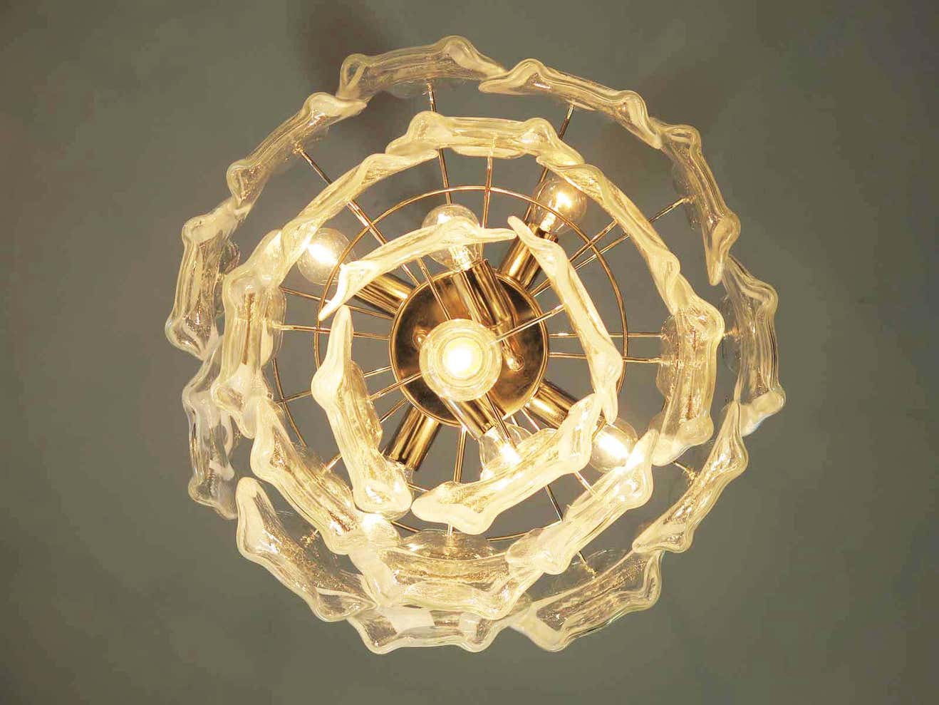 Murano takkrona Lattimo Mazzega Ø48 - 23 glas
