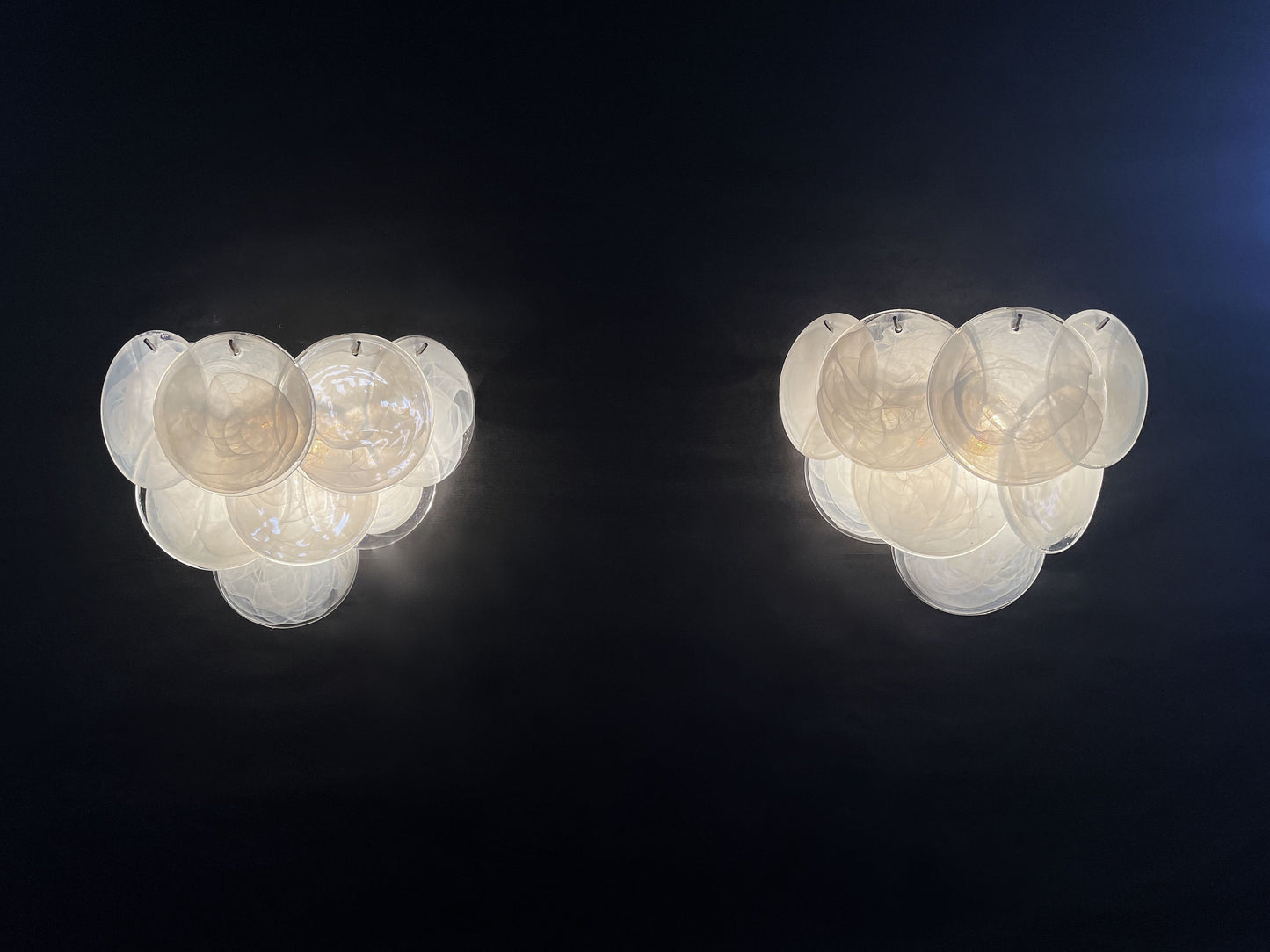 Murano vägglampa Iris Vit