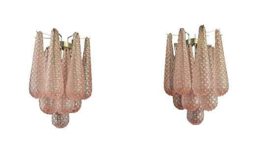 Murano vägglampa Caletta Pink